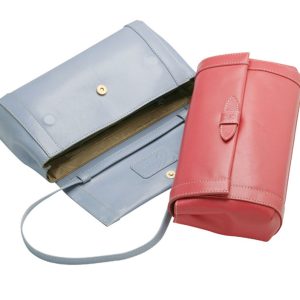 Contemporary Classic Leather Clutches - Begonia & Lilac